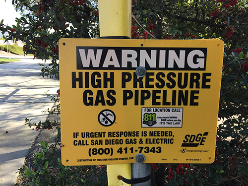 High Pressure Gas Pipeline marker
